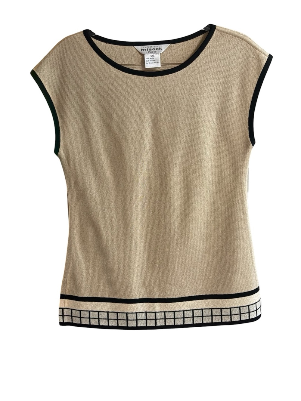 Exclusively Misook Cap Sleeve Knit Top